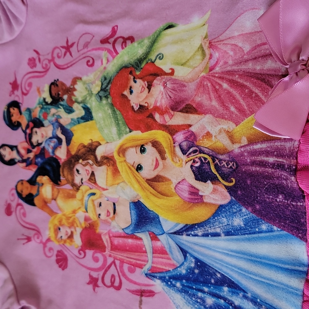 Disney Princess Girls Nightgown Pink Multi‑Character Tutu Style Size 4 - Picture 4 of 11